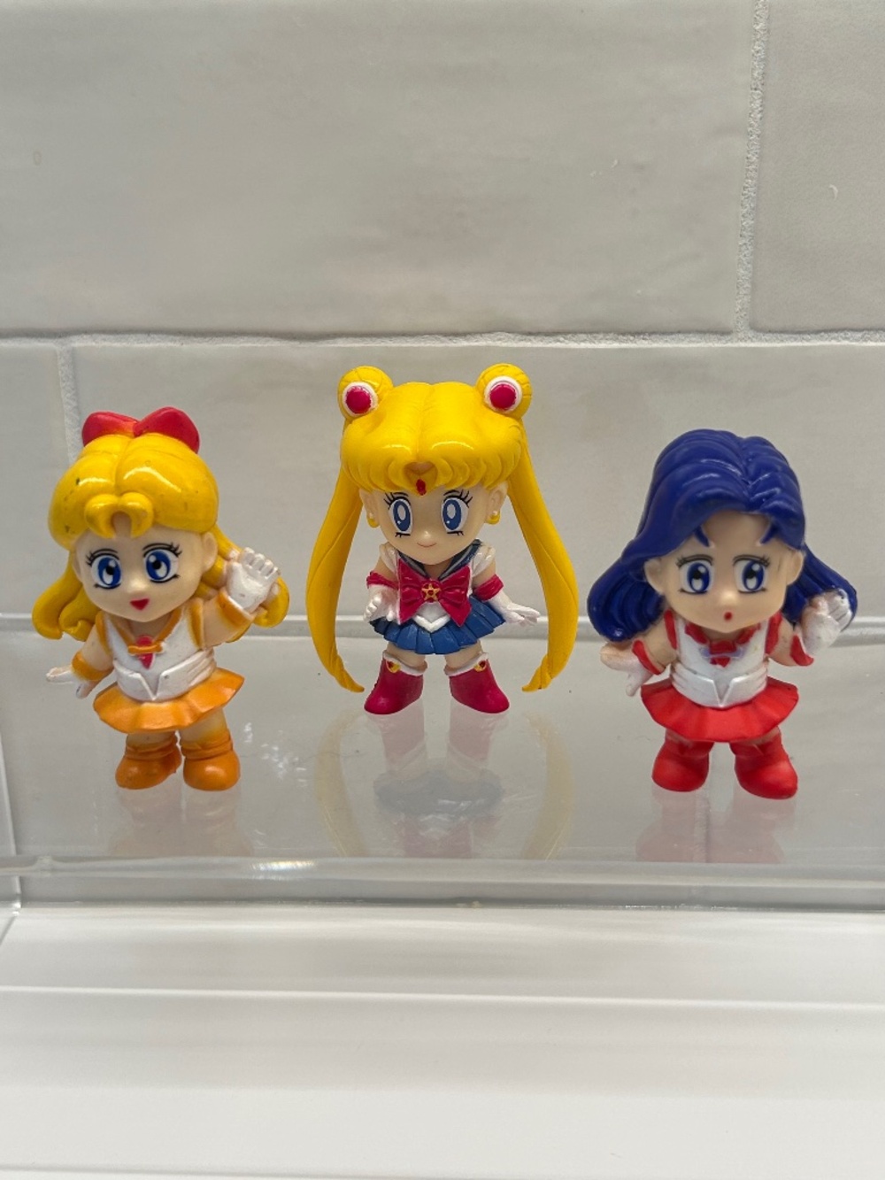 Vintage 90s New-Ray Sailor Venus & Mercury + Sailor Moon Figures Set Of 3 (d2)